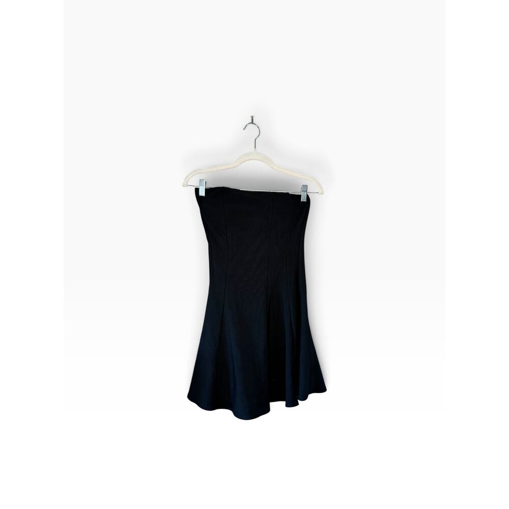 Body Central Women's M Black Strapless Fit & Flare Mini Dress Y2K Style